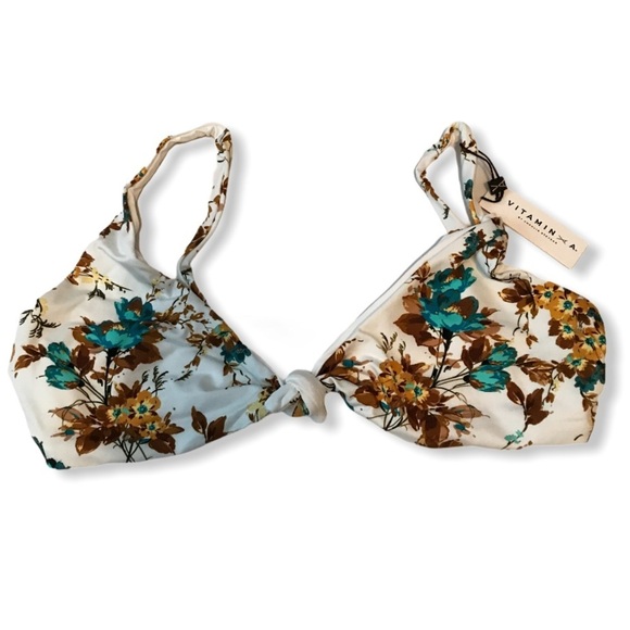 Vitamin A Lou Tie Front Bikini Top CUBA LIBRE L - Picture 4 of 6